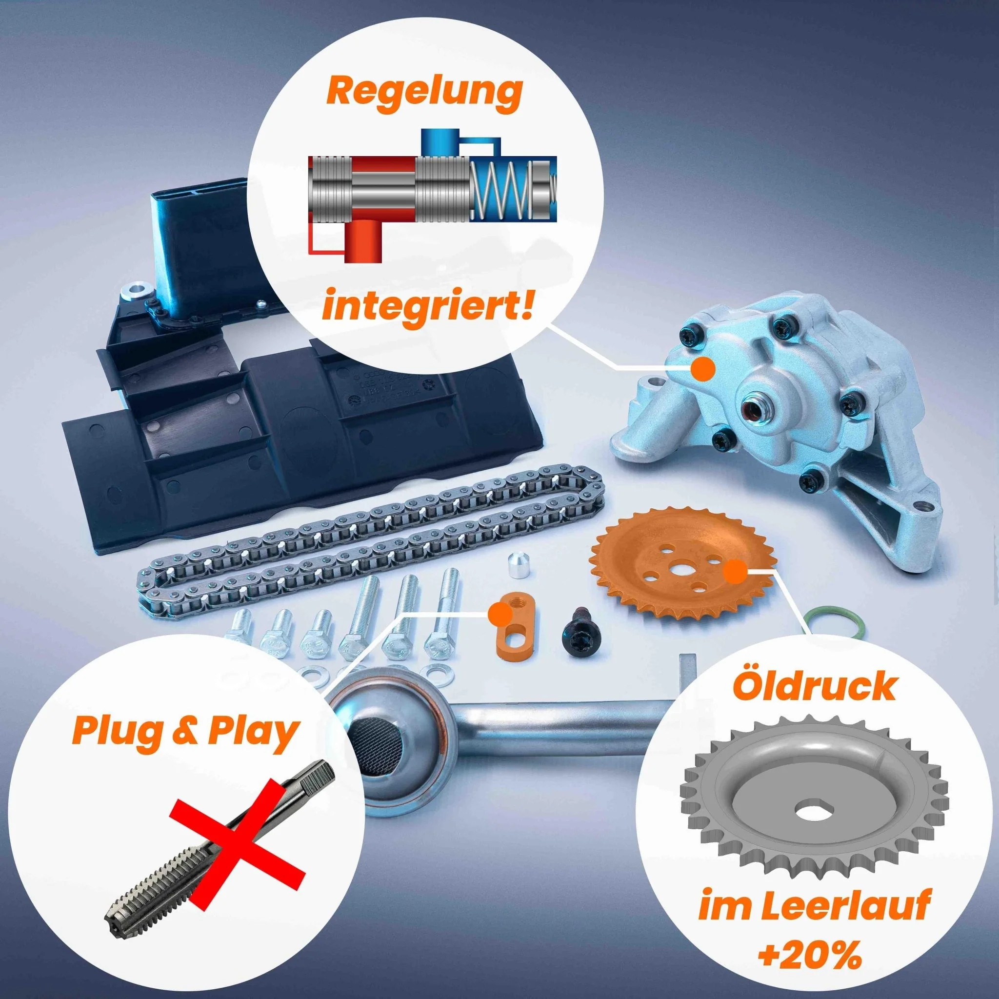 Upgrade Ölpumpe Für alle 2.0 TSI / TFSI (EA113 Gen1) - Plug & Play - 20% mehr Öldruck - Image 3
