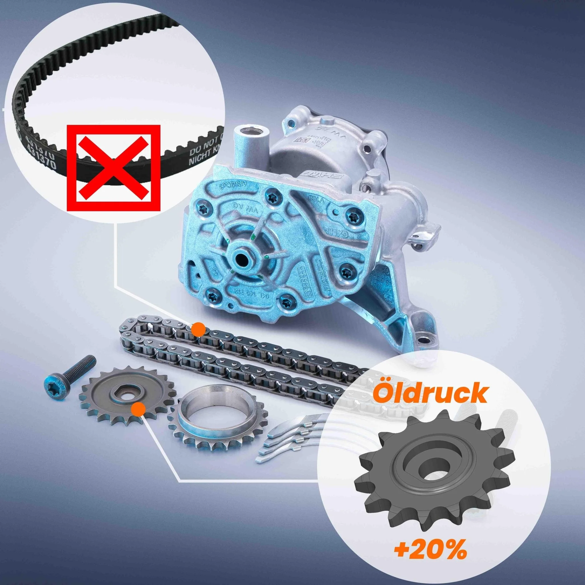 Upgrade-Ölpumpe + Kettensatz für alle 2,0 TDI (VW, Audi, Seat, Skoda) - Image 3